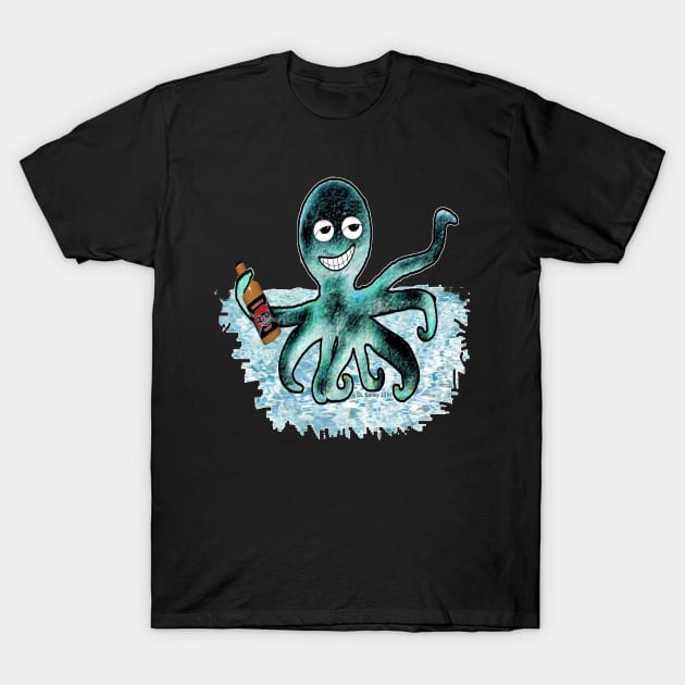 Drinking Octopus T-Shirt by DougB